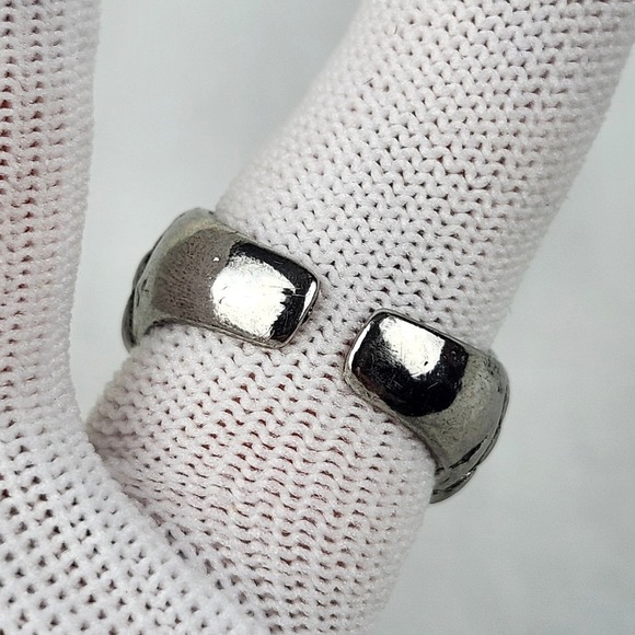 925 Sterling Silver Rhinestone Eyes Gold Tone Owl Ring Mens Biker Punk Size 9.5 - Picture 10 of 13